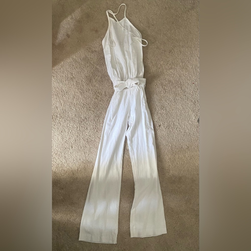 Linen halter jumpsuit